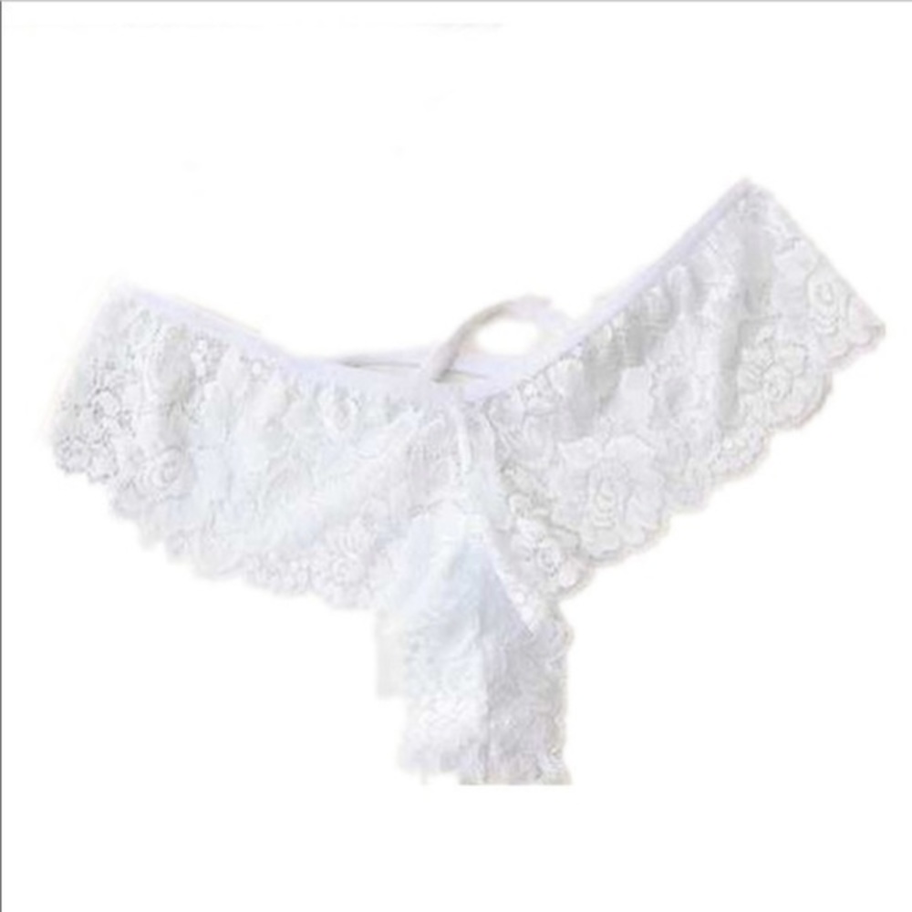 Sexy white crisscross panty high sides Medium New